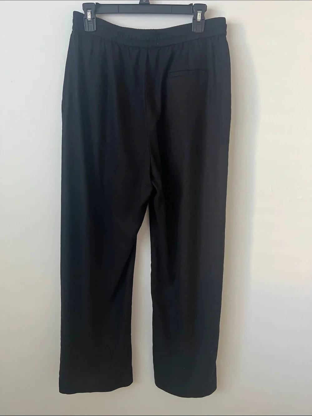 Zara Men's Black Wide-Leg Elastic Waist Joggers